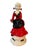 Rococo Vintage Large Capodimonte-Style Young Maiden Figurine 19.5" Red Black Porcelain For Sale - Image 3 of 9