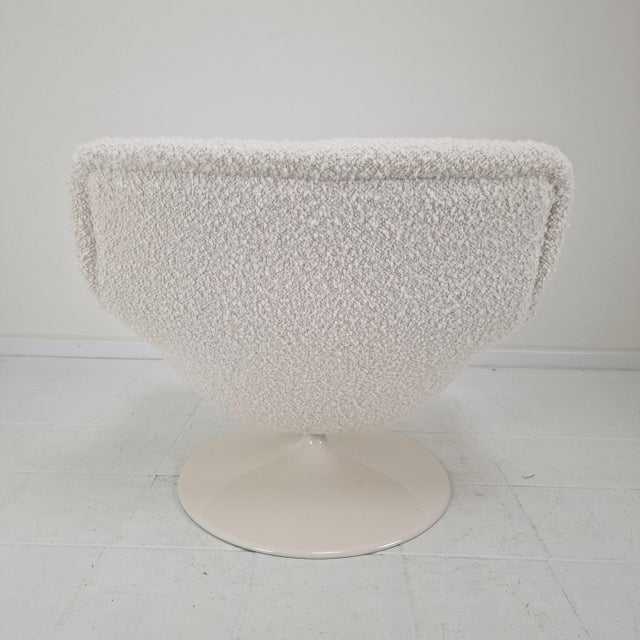 Cream F518 Lounge Chair in Bouclé Fabric by Geoffrey Harcourt for Artifort, 1970s For Sale - Image 8 of 11