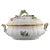 Meissen Porcelain Lidded Tureen With Hand-Painted Flowers and Gold Edge For Sale