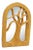 Vintage Don Brookens Hand Carved Wood Tree Frame With Mirror For Sale