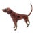 Antique Copper Finish Metal Dog Sculpture For Sale
