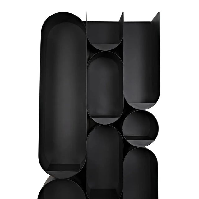 Mid-Century Modern NOIR Atomic Bookcase, Metal For Sale - Image 3 of 6