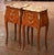 Pair Mid-Century French Louis XV Marquetry Bedside Tables With Marble Tops For Sale In Dallas - Image 6 of 11