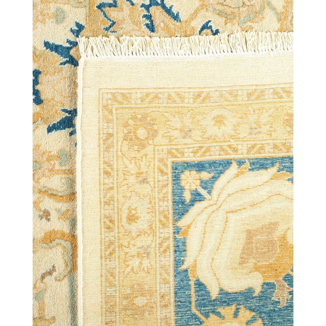 1990s Vintage Moroccan Hand Knotted Wool Area Rug, Ivory - 8'1" X 10'1" For Sale - Image 5 of 9