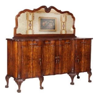 Antique Baroque Style Mirrored Chippendale Sideboard from Testolini & Salviati For Sale