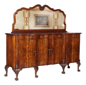 Antique Baroque Style Mirrored Chippendale Sideboard from Testolini & Salviati
