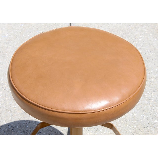 Plastic Vintage Swivel Stool, Industrial Medical / Drafting Classic (C. 1970s) For Sale - Image 7 of 16