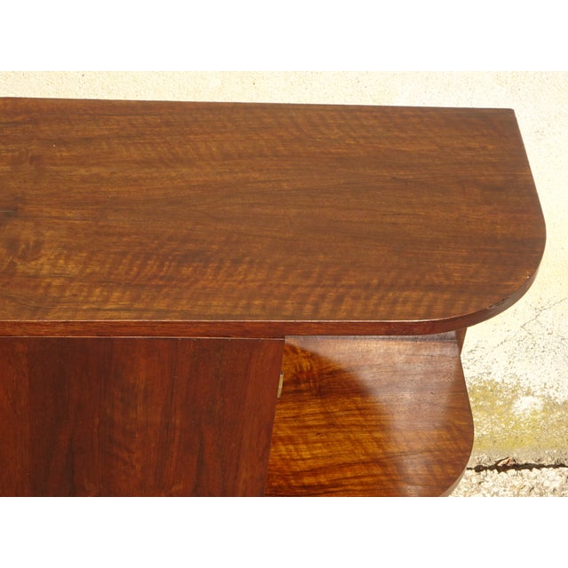Brown Small Art Deco Walnut Bookcase, 1940s For Sale - Image 8 of 18