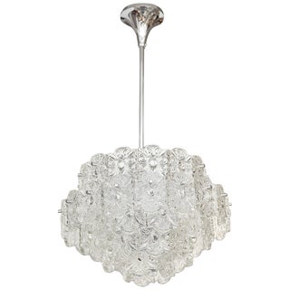 1960s Mid Century Modern Crystal Chandelier by Kinkeldey For Sale