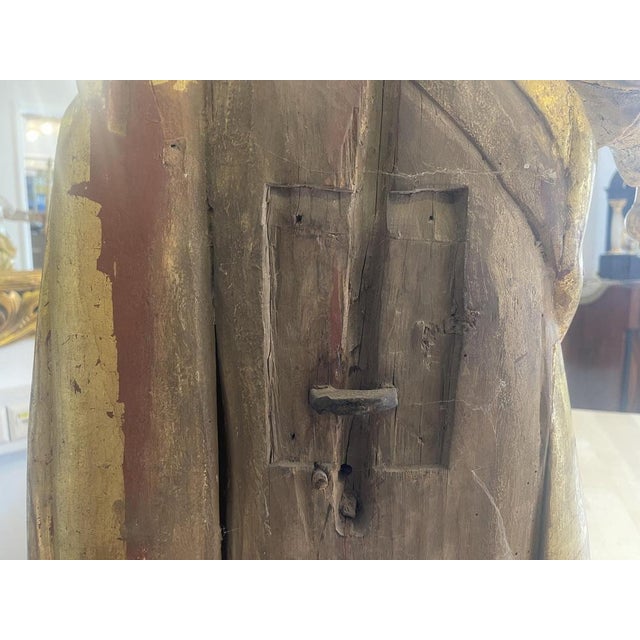 Baroque Wooden Figure of Madonna and Child For Sale - Image 11 of 18