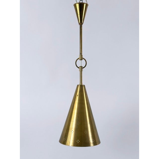Mid-Century Modern Perforated Brass Pendant, Sweden, 1950s For Sale - Image 9 of 18