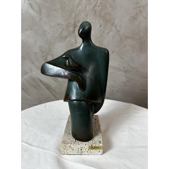Cristina Puell, Sculpture of Figure, 1980s, Bronze For Sale - Image 12 of 12