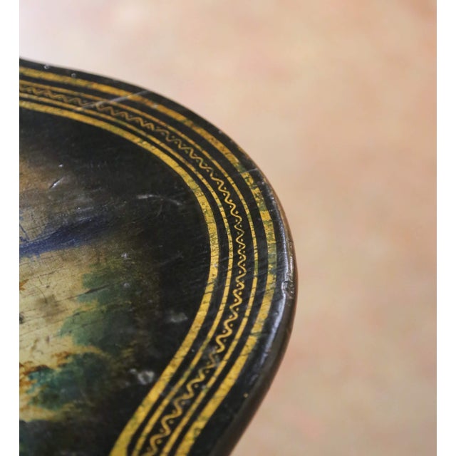 Wood 19th Century French Napoleon III Painted Tilt-Top Guéridon Table For Sale - Image 7 of 13