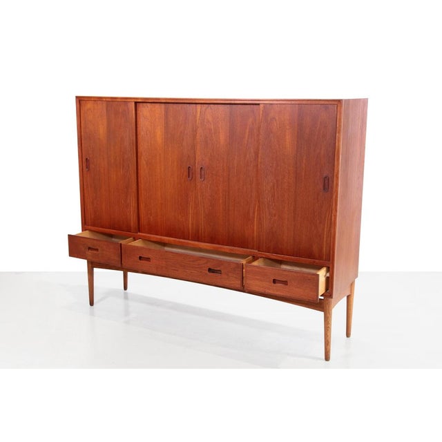 Vintage Teak Danish Highboard, 1960s For Sale - Image 4 of 5