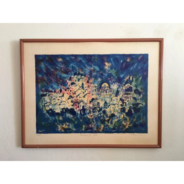 1985 Abstract Figurative Landscape Print After Moshe Raviv, Framed For Sale In San Francisco - Image 6 of 6