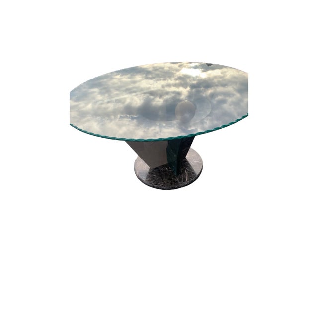 Coffee 1980s Postmodern Tessellated Marble and Glass Coffee and Side Table, 1980s. - Set of 2 For Sale - Image 8 of 11