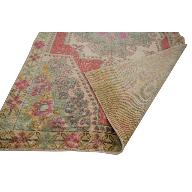 Mid 20th Century Vintage Turkish Rug-3′11″ × 6′9″ For Sale - Image 5 of 7