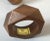Brown Vintage Wooden Faceted Napkin Rings - Set of 4 For Sale - Image 8 of 9