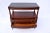 Mahogany Two Drawer Rolling Buffet Server Cart on Brass Casters For Sale - Image 12 of 12