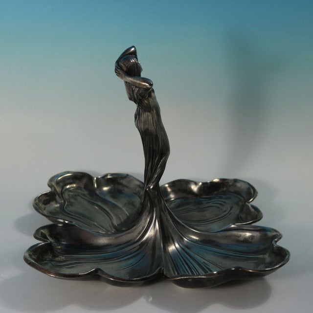 1910s 1910s WMF Art Nouveau Maiden Four Sectioned Fruit Dish For Sale - Image 5 of 13