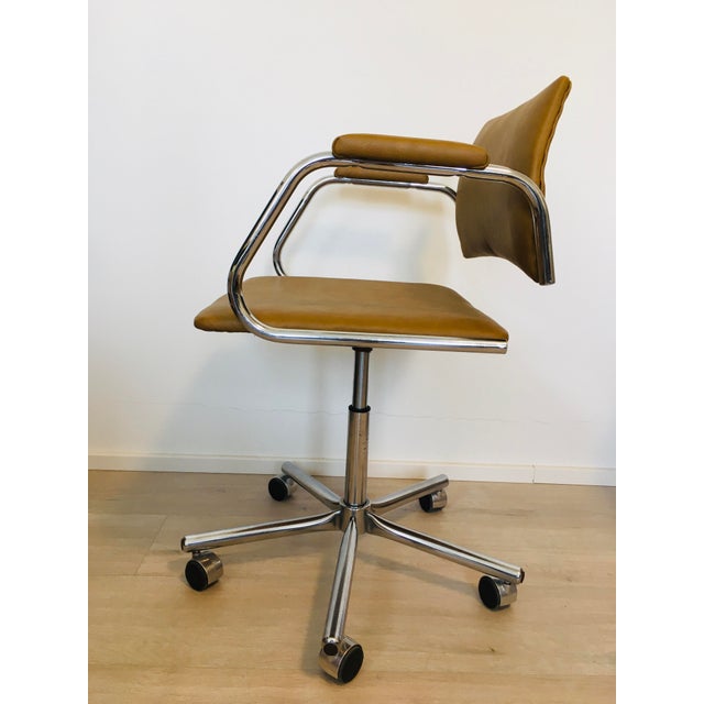1970s Vintage Mustard Office Desk Chair by Kovona, 1970s For Sale - Image 5 of 11