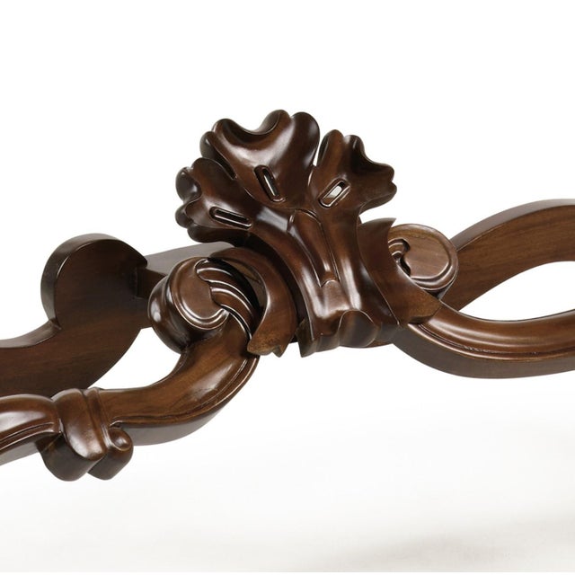 20th Carved Mahogany Baroque Style Console Table For Sale - Image 13 of 18
