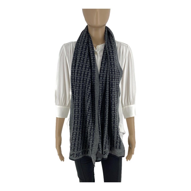 Hermes Vintage 100% Soft Woolmark Wool Scarf For Sale