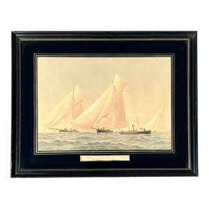 Mid 20th Century America's Cup Print, Framed
