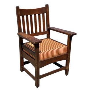 Antique Arts & Crafts / Mission Oak Armchair For Sale