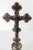 Wood Early 20th Century Continental European Gothic Revival Metal Crucifix For Sale - Image 7 of 13