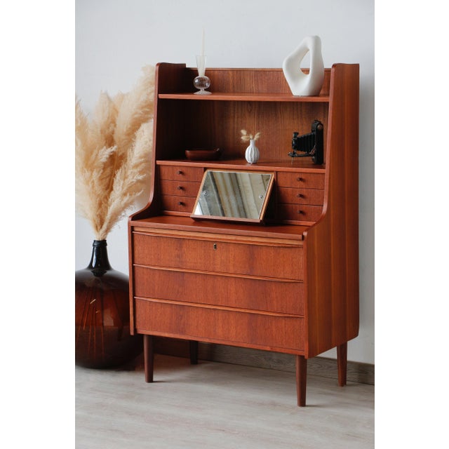 Vintage Scandinavian Teak Secretary, Denmark, 1960s For Sale - Image 13 of 18
