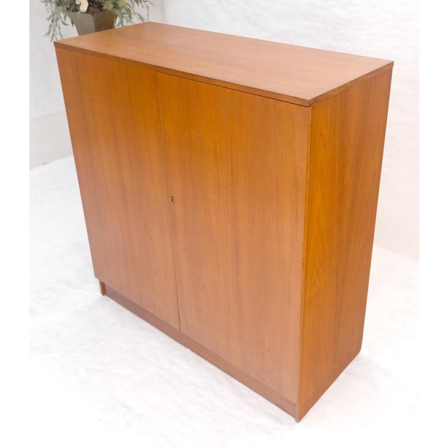 Danish Teak Mid Century Modern Drop Front Secretary Box Desk Cabinet MINT For Sale - Image 14 of 17