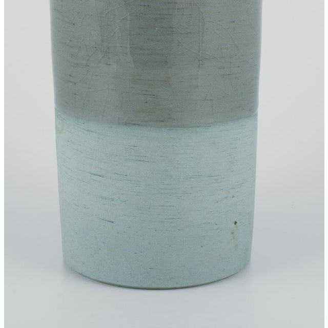 Ceramic Vase in Cylindrical Shape, 1980s For Sale - Image 3 of 7