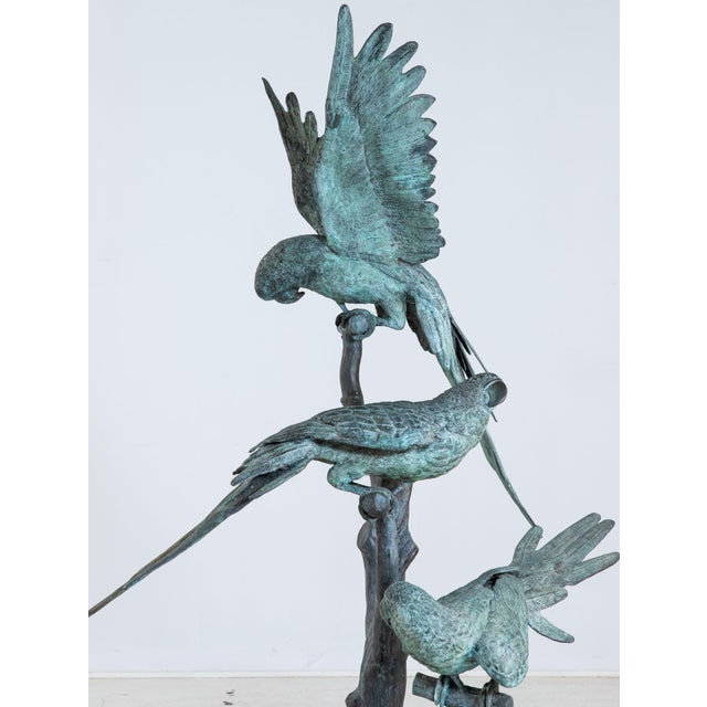 Bronze Sculpture of Three Parrots, Italy Mid 20th C. For Sale - Image 9 of 18