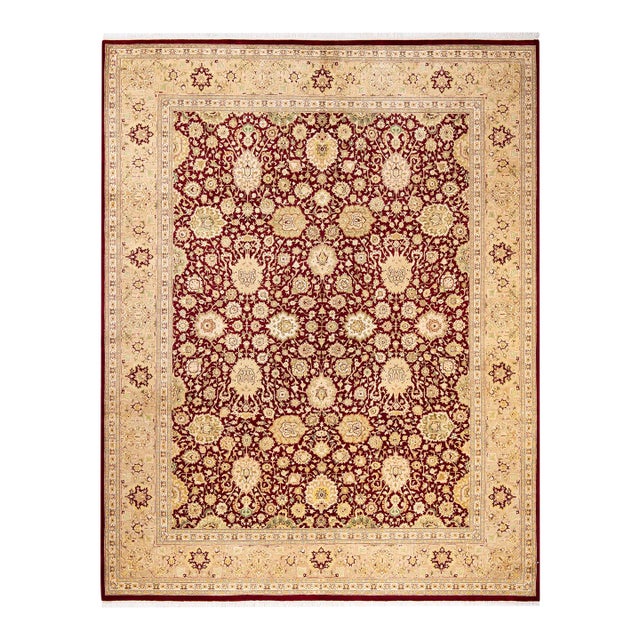 Mogul, One-of-a-Kind Hand-Knotted Area Rug - Red, 8' 1" x 10' 2" For Sale