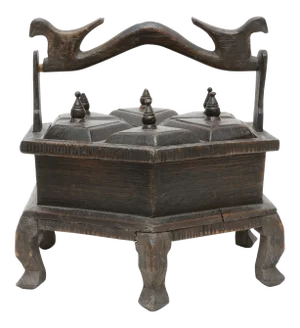 Antique wooden Asian tea or herb holder