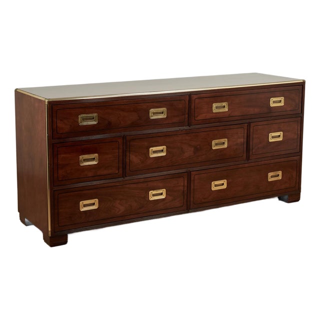 Vintage Campaign Style Chest or Dresser by Baker For Sale