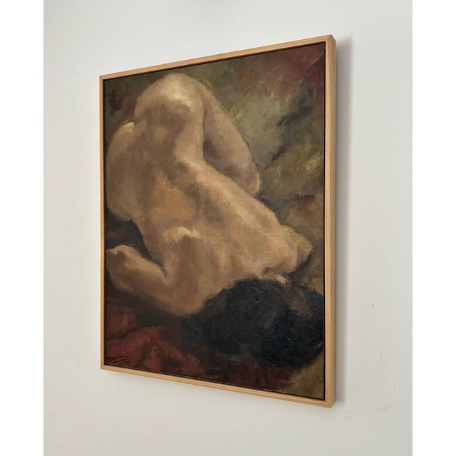 Klaas Mobach, Lying Nude, 1940, Painting on Wood, Framed For Sale - Image 4 of 10