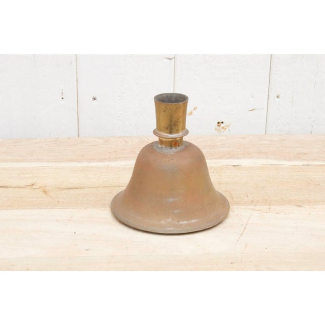 Indian Antique Brass Floral Vase For Sale - Image 3 of 6