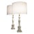 1960s Large Matched Pair Neo Classic Hollywood Regency Modern Carrara Marble Tuscan Column Style Table Lamps For Sale