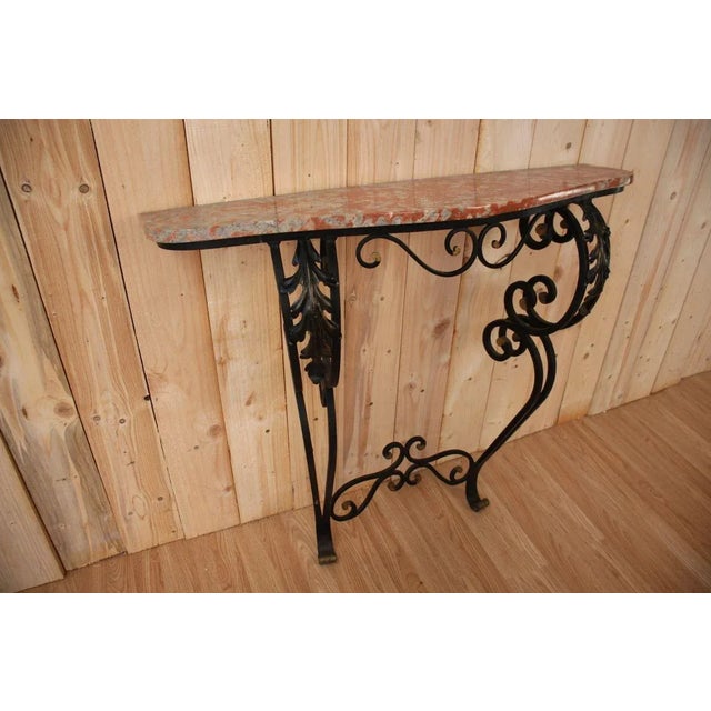 Wrought Iron Console, 1940s For Sale - Image 4 of 10