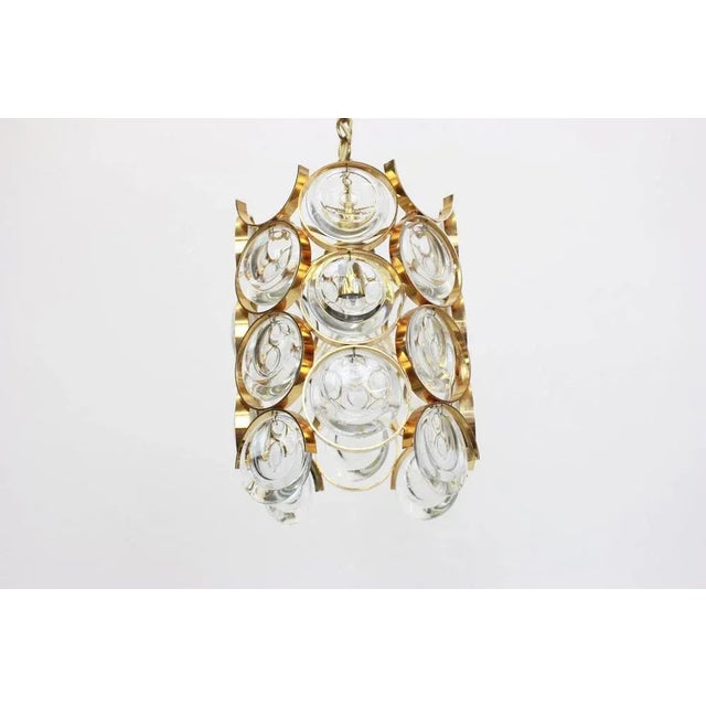 Petite German Gilded Brass Pendants by Sciolari for Palwa, 1970s, Set of 2 For Sale - Image 6 of 14