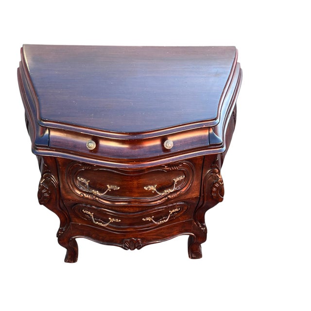 Late 20th Century Pair French Louis Xv Style Bombay Nightstands For Sale - Image 16 of 18