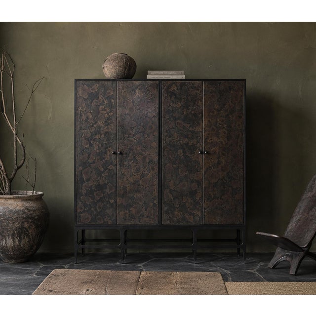 Metal Eclipse Iron Storage Cabinet For Sale - Image 7 of 7