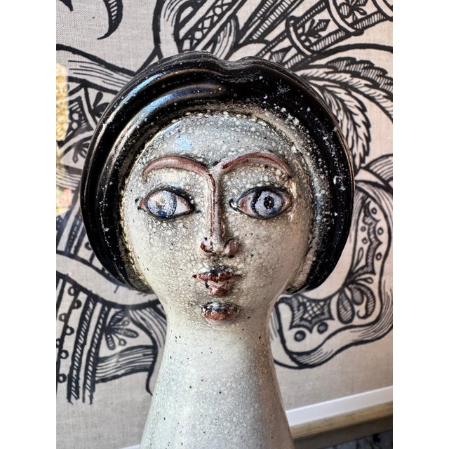 Mid-Century Modern Alfaraz Pottery, Spanish Female Sculpture, Mid-Century For Sale - Image 3 of 12