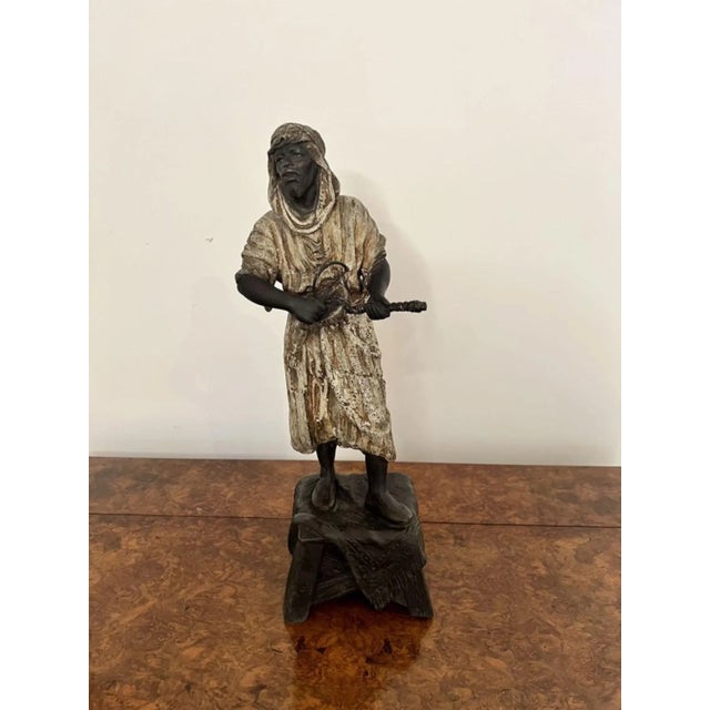 Victorian Spelter Figures, 1860s, Set of 2 For Sale - Image 6 of 8