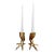 Pair of Midcentury Brass Talon Candlestick Holders For Sale