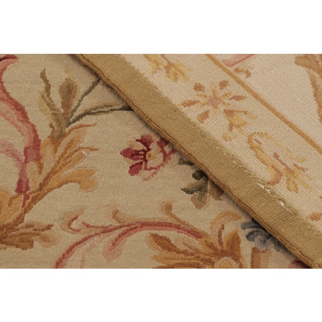 Antique French Aubusson Needlepoint Rug With Bold Pastel Florals - Rug & Kilim For Sale - Image 11 of 11