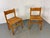 Brown Vintage Oak and Rush Chairs by J Van Heuvel for Advorm, 1950s, Set of 2 For Sale - Image 8 of 11