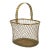 Vintage Brass Wire Mesh Basket For Sale